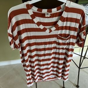 Sew In Love Burnt Orange and White Stripes